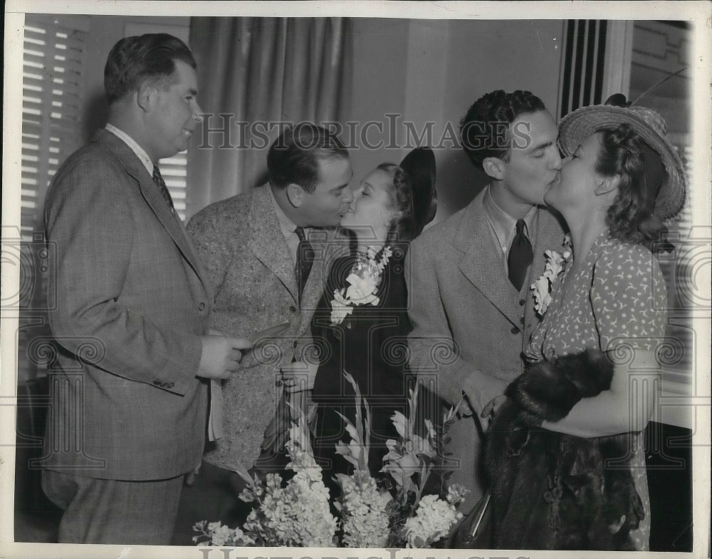 1939 Press Photo Judge McFarland Jimmy Grier Bbrice Julie Gibson Cleme ...