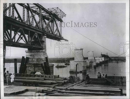 1956 Press Photo Belgian Heavy Transportation Convo - nea39252-Historic Images