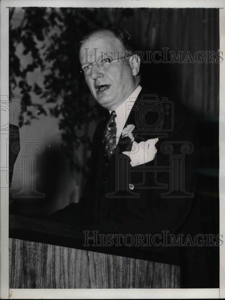 1938 Senator Burton Wheeler Addressing Broadcasters At Willard Hotel - Historic Images