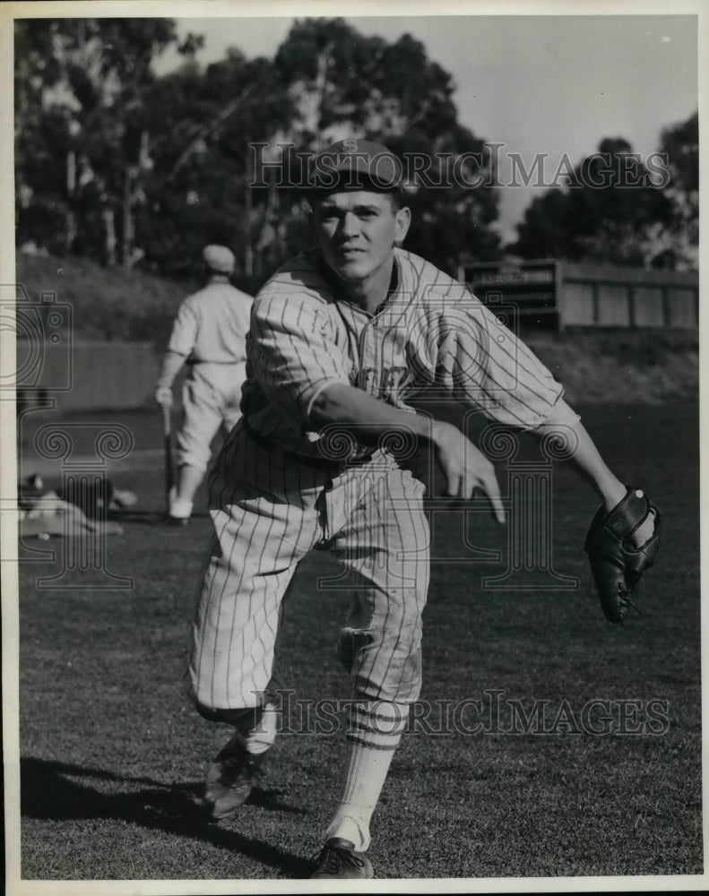 1939 Press Photo Al Lazzarone Standford Pitcher Co-Captain Elect - Historic Images