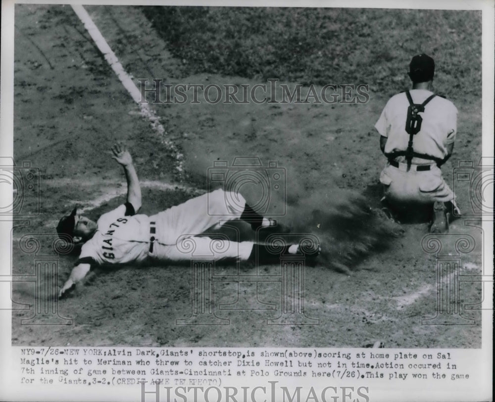 1950 Alvin Dark, New York Giants, Dixie Howell, Cincinnati Reds - Historic Images