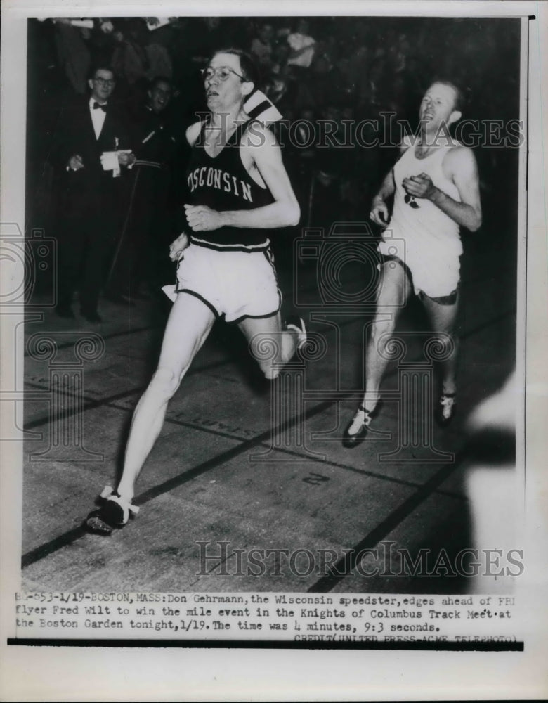 1952 Don Gehrmann edges Fred Wilt to win the mile event - Historic Images