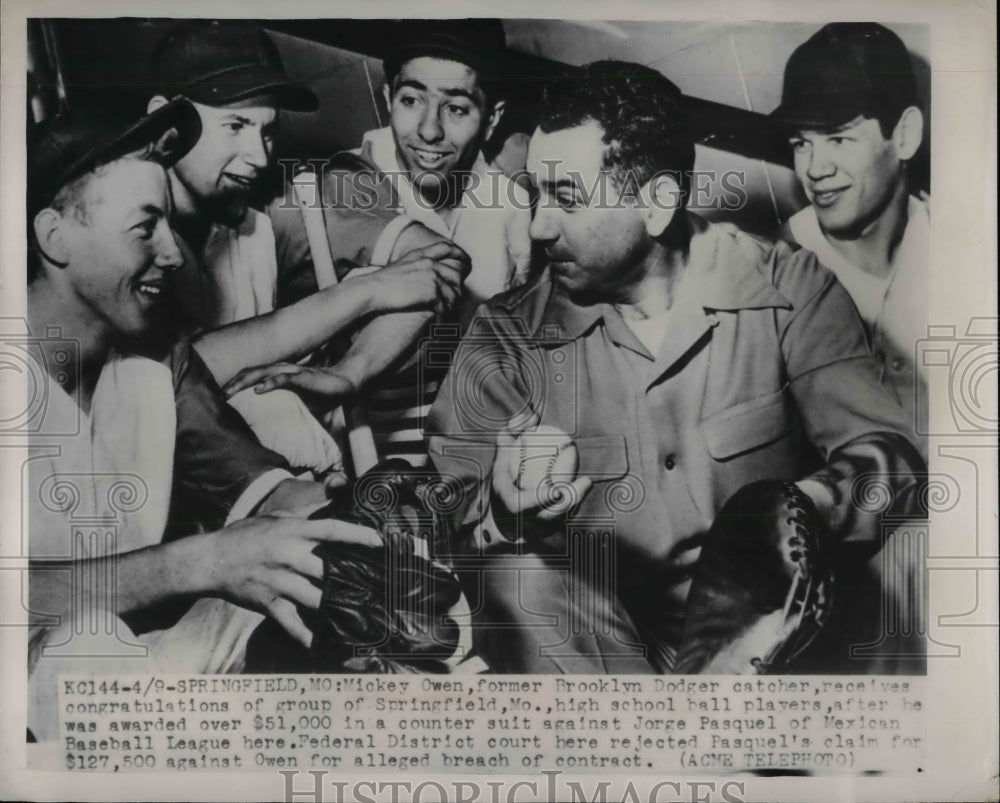 1949 Press Photo Mickey Owen, Former Brooklyn Dodgers Catcher-Historic Images