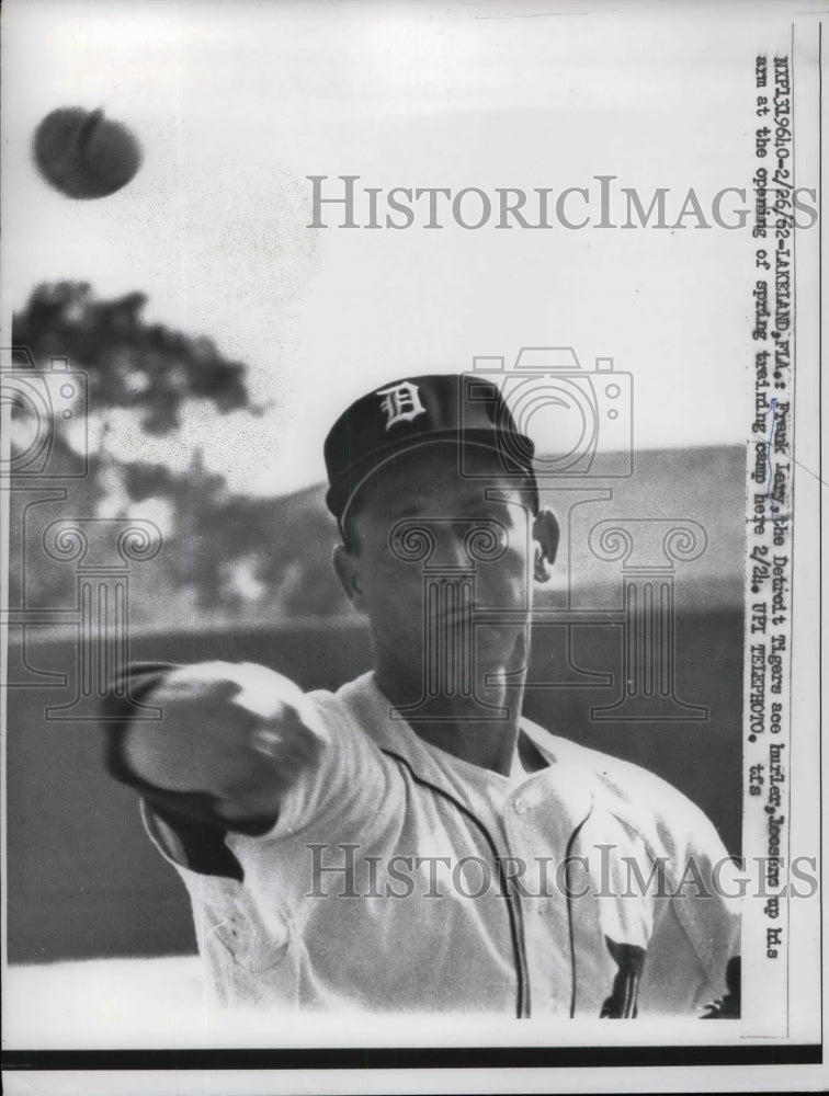 1962 Press Photo Frank Larry Detroit Tigers at Spring Training Camp - nea40207 - Historic Images