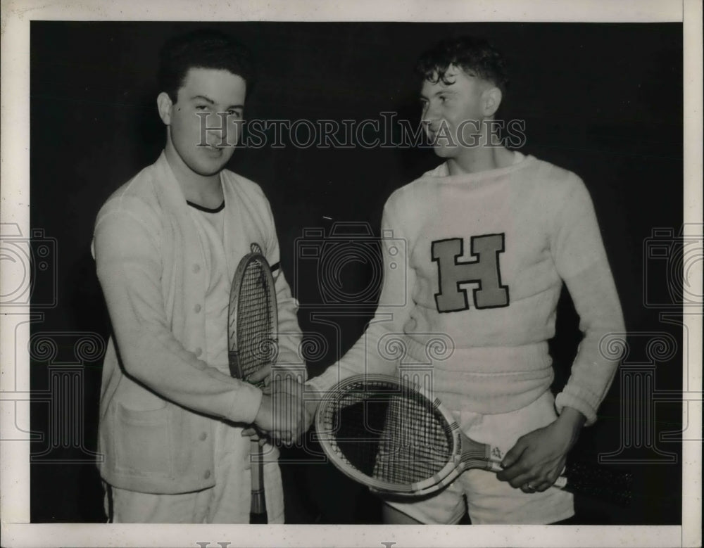 1940 Press Photo Harold Levine, Richard Shipp, Tennis - nea40762-Historic Images