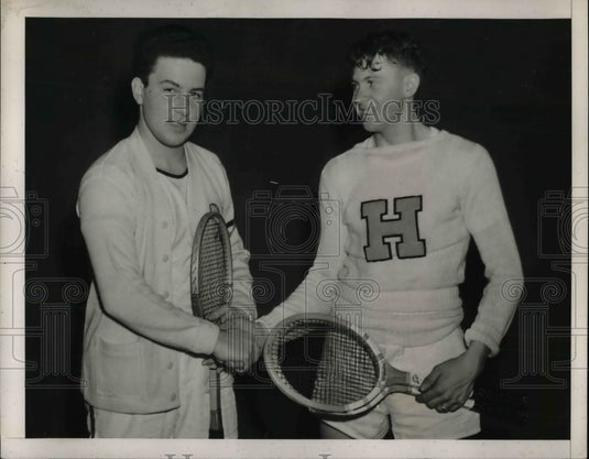 1940 Press Photo Harold Levine, Richard Shipp, Tennis - nea40762-Historic Images
