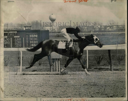Jockey John Heckman on Mrs. Joe W. Brown's Dapper Delegate - Historic Images