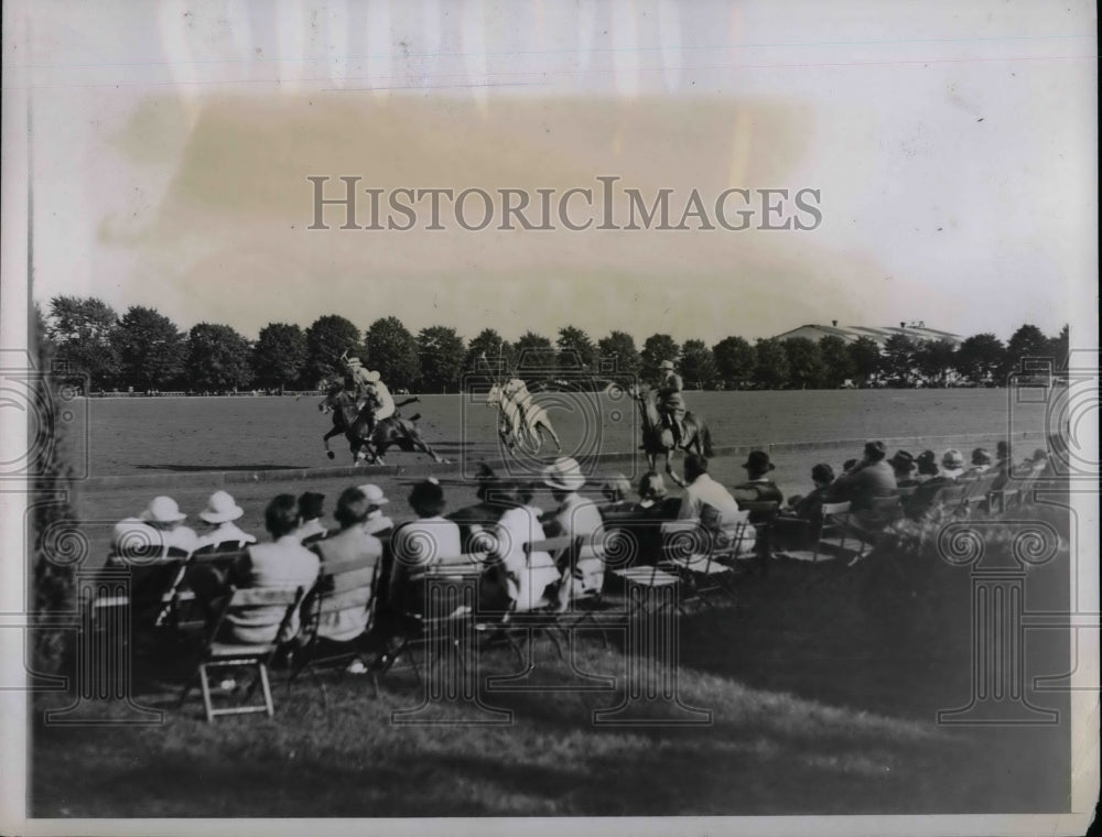 1935 Press Photo Hurlingham and Long Island Polo Match - Historic Images