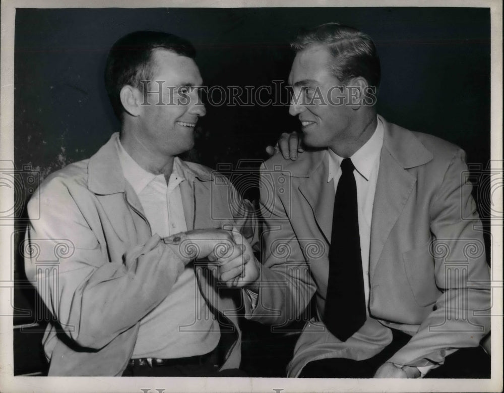 1950 Press Photo Bob Lemon, Jim Lemon - Historic Images