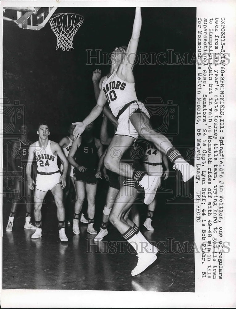 1960 Press Photo Supersectional Game Between Springfield and Monmouth - Historic Images