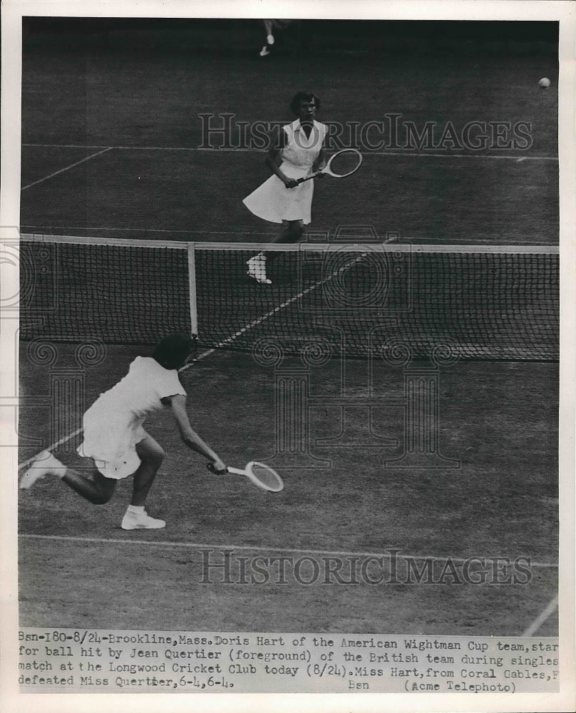 1951 Doris Hart American Wightman Cup Tennis Team Jean Quertier - Historic Images