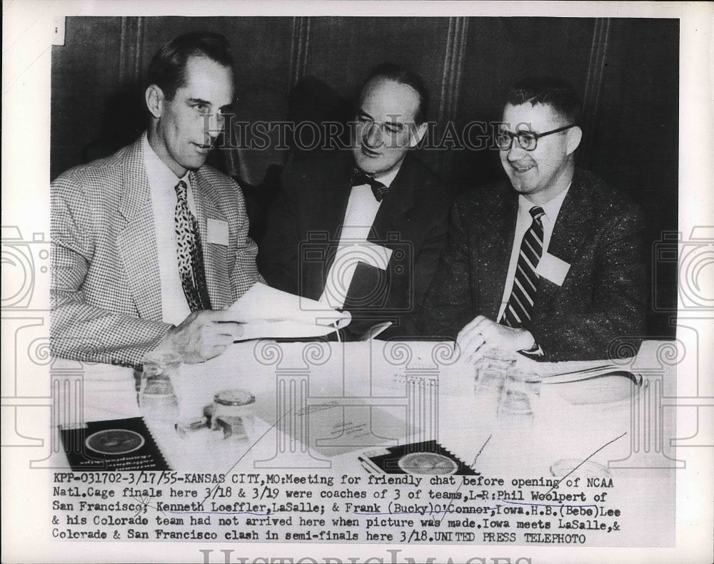 1955 Phil Woolpert USF Kenneth Loeffler LaSalle Frank O&#39;Conner Iowa - Historic Images