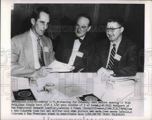 1955 Phil Woolpert USF Kenneth Loeffler LaSalle Frank O'Conner Iowa - Historic Images