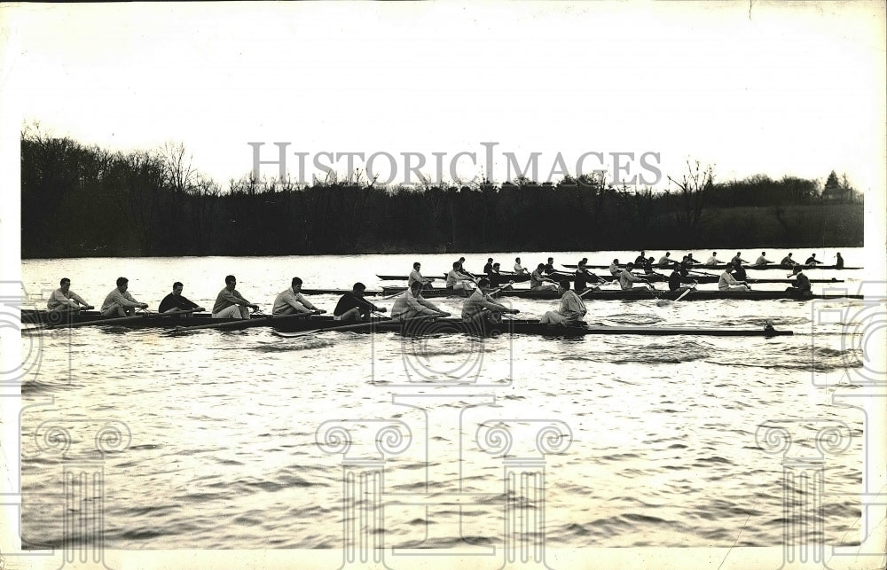 Retro Rowing Race 1939 Press Photo Rowing Race on River - nea42171 - Historic Images