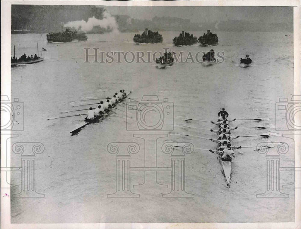 1936 Press Photo Cambridge University Crew Defeats Oxford in Annual race-Historic Images