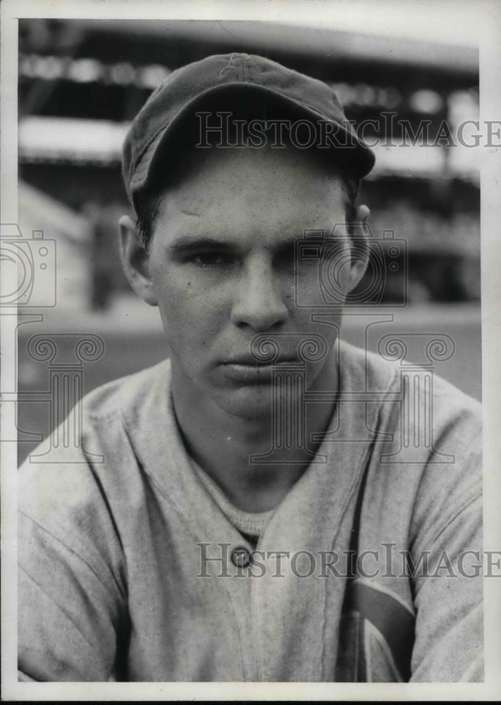 1936 Press Photo Russell Peters Infielder Philadelphia Athletics Spring Training - Historic Images