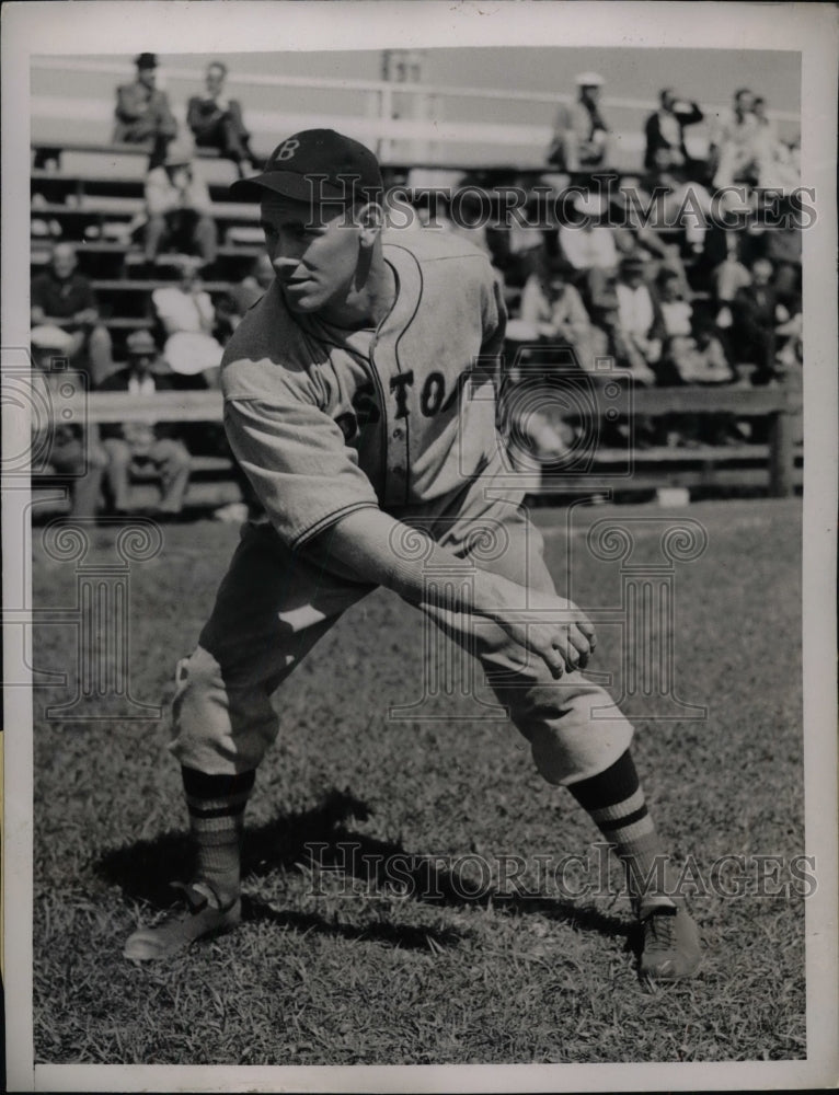 1939 Press Photo Byron Humphreys Baseball Spring Training Boston Red Sox - Historic Images