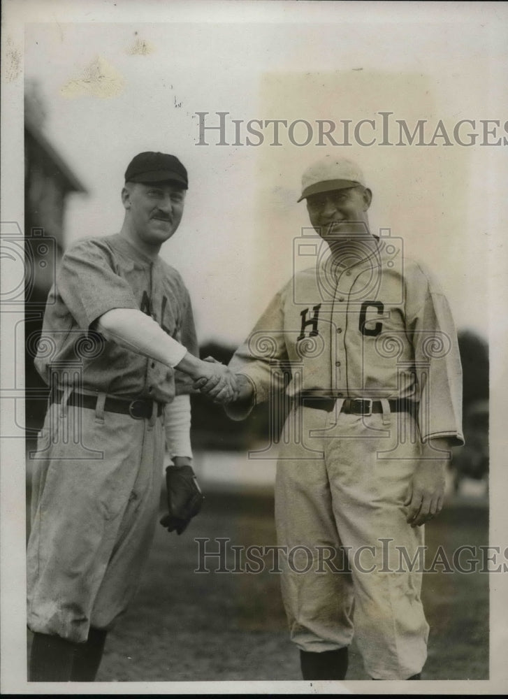1931 Press Photo H.T. Sawyer of Yale, J.C. McGlone of Harvard, Alumni Game - Historic Images
