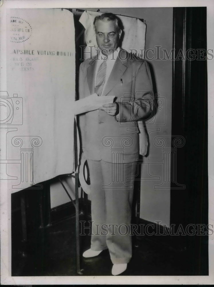 1939 Press Photo John W. Bricker Republican Ohio Primaries - nea44957 - Historic Images