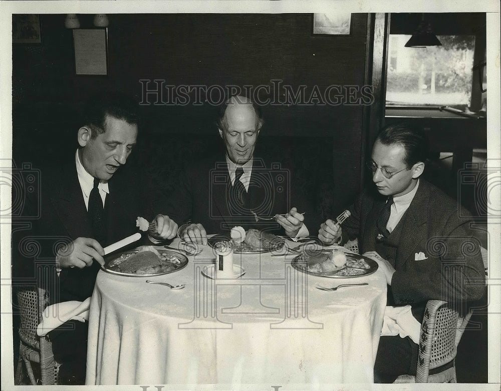 1933 Press Photo Sam Hellman hartkey Shaw Krasna Writers Club Hollywood - Historic Images