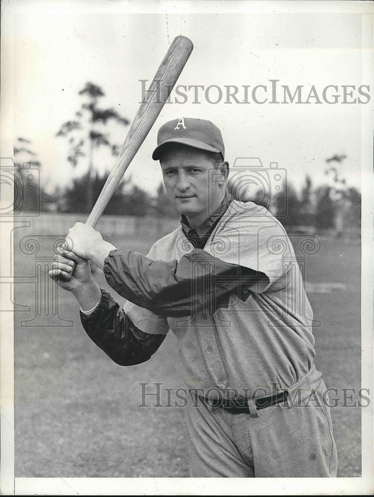 1935 Ed Coleman at Philadelphia Athletics Training Camp in Fort Myer - Historic Images