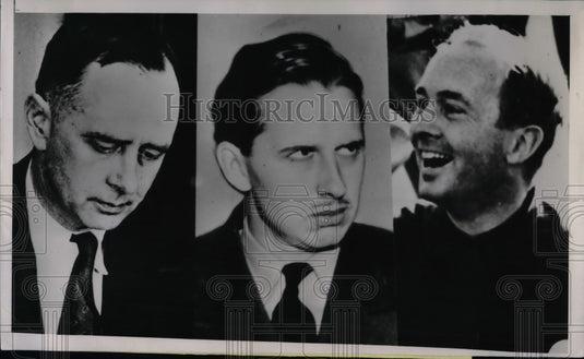 1938 Press Photo Philip Hart, pilot Charles Stead and J.P. Hefelblower - Historic Images