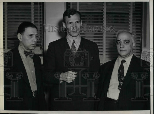 1943 William Indetke, US Marshals Samuel Swartz, Carney Marro - Historic Images