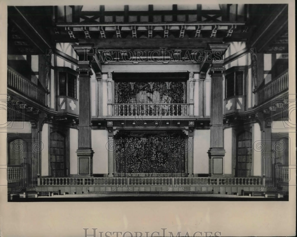 1949 Press Photo Elizabethan Theater Folger Shakespeare Memorial Library - Historic Images