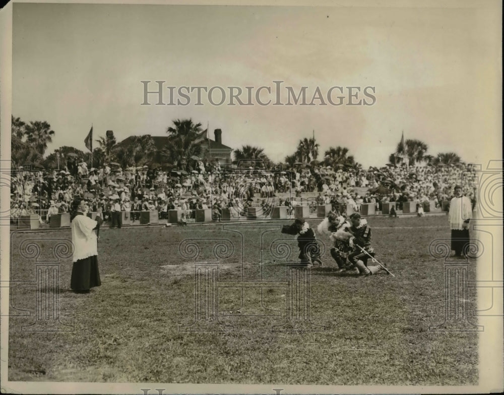 1927 Press Photo 16 Century Ponce De Leon Festival in Florida-Historic Images