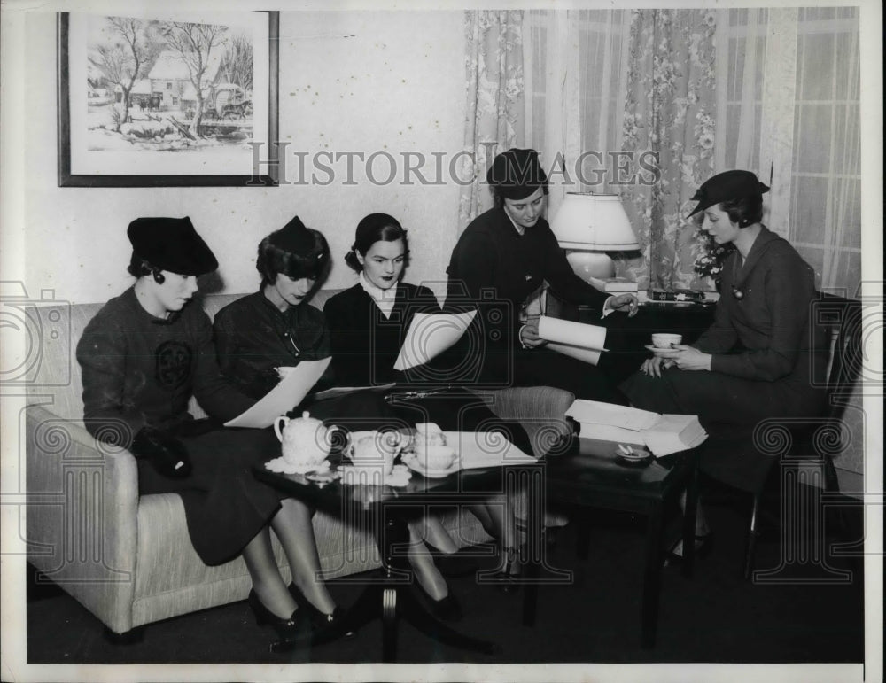 1935 Press Photo Members Of Junior Achievement Committee Paine Post Bonner - Historic Images
