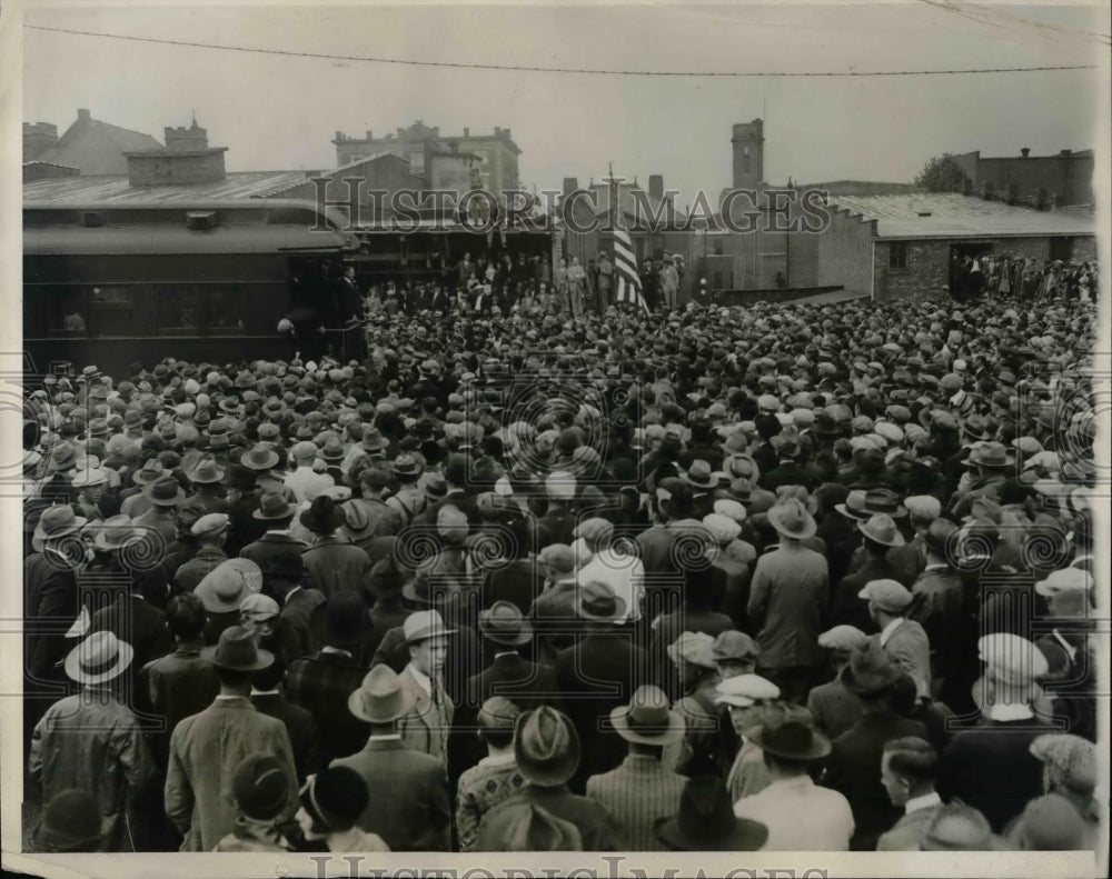 1929 Press Photo Herbert Hoover Campaign Trail - Historic Images