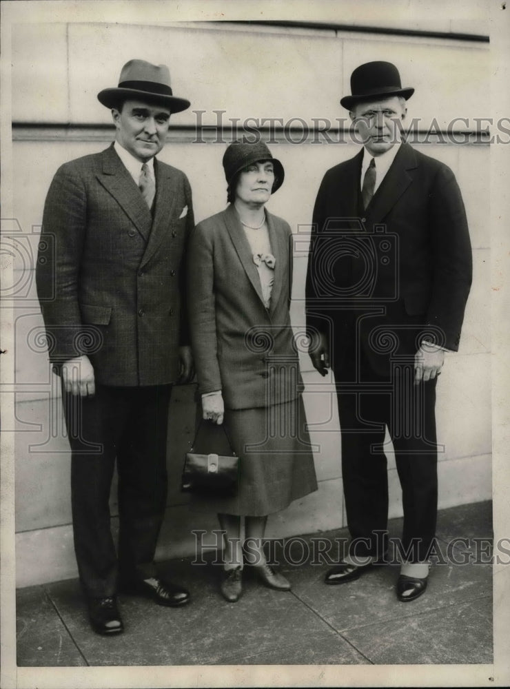 1930 Press Photo Dr Daniel Poling, Mrs Yost &amp; Crowther in D.C. for Prohibition - Historic Images