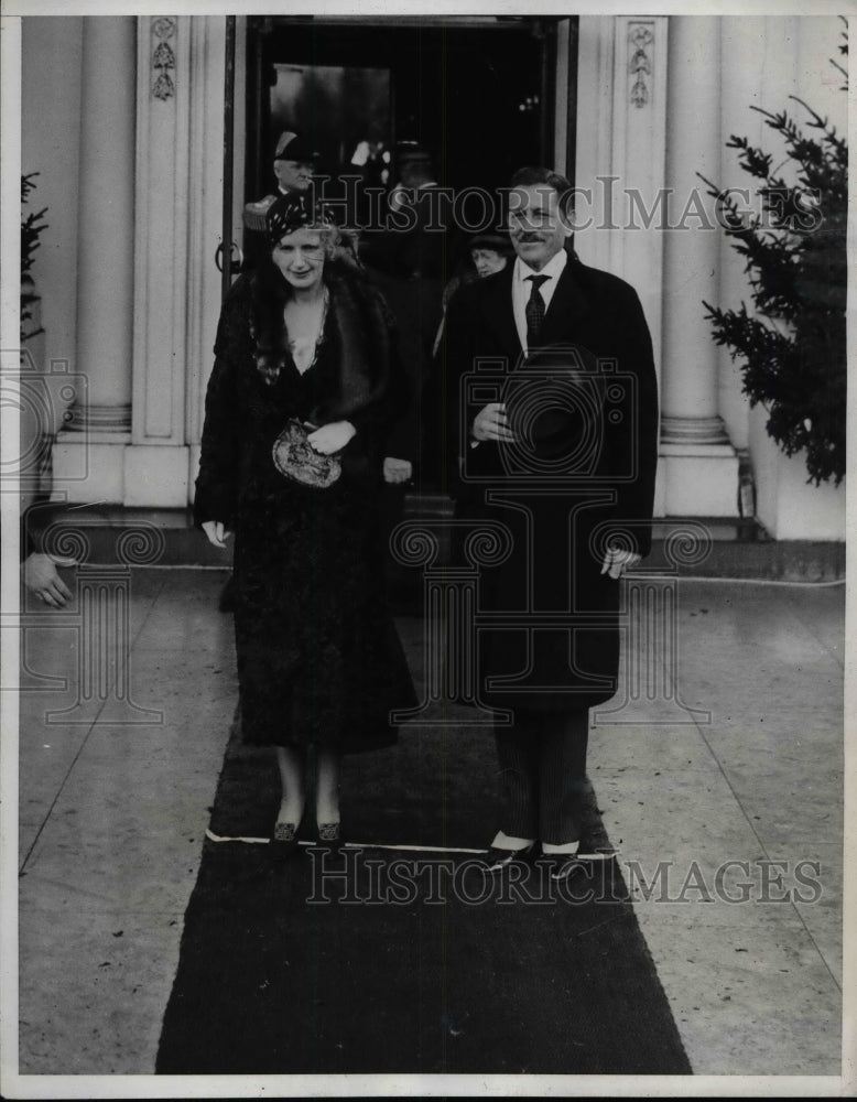 1931 Press Photo Sec of War Patrick Hurley & his wife at the White House - Historic Images