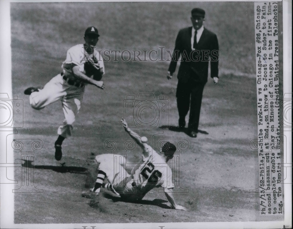 1962 Athletics Ed Joost vs Cubs Fox &amp; Mineo - Historic Images