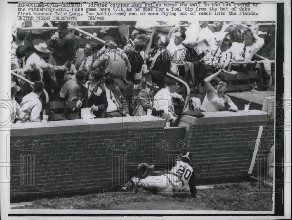 1957 Press Photo Pirates Catcher Hank Foiles - Historic Images