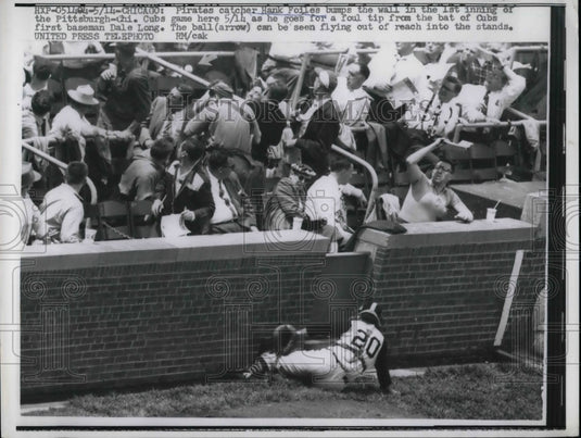 1957 Press Photo Pirates Catcher Hank Foiles - Historic Images