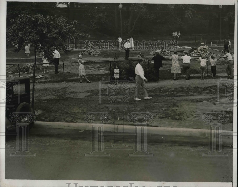 1930 Press Photo Tom Thum Golf club in Cleveland, Ohio - Historic Images