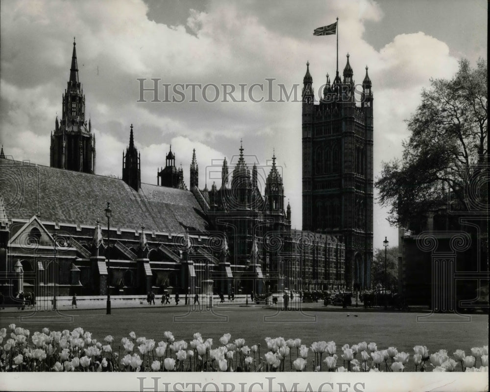 1964 Press Photo Palace of Westminster home of British Parliament in London. - Historic Images