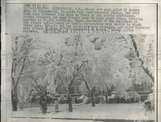1958 Albequerque, NM Records Record 11 Inch Snowfall - Historic Images