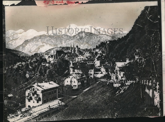 1945 Press Photo Belchtesgaden village in German mountains - Historic Images