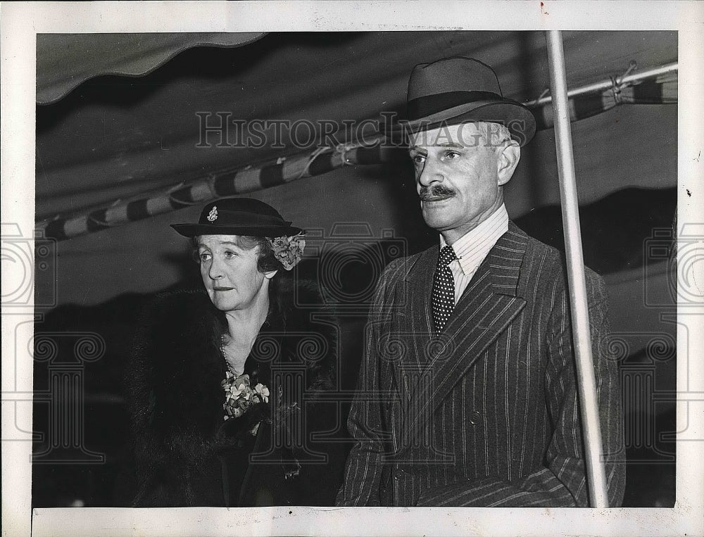 1938 Press Photo John Jacob Astor and Lady Violet Astor aboard SS Queen Mary-Historic Images