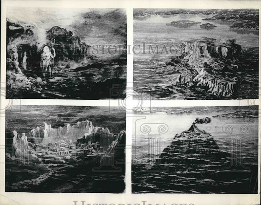 1969 Press Photo Photo Series Shows Underground & Underwater Displays - Historic Images
