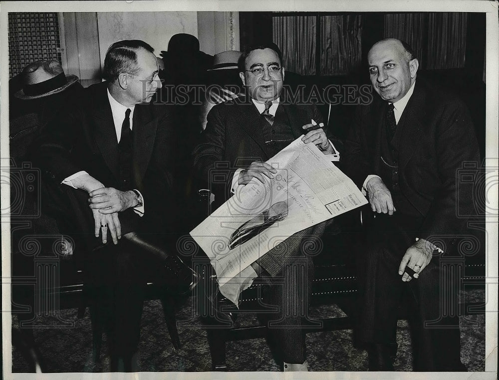 1934 Press Photo Three former Bank Examiners at Senate Quiz on Detroit Banks. - Historic Images