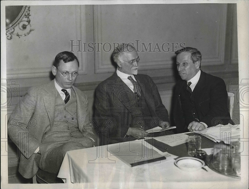 1933 Press Photo Econometic Society Frank Pearson, Prof. Irving Fisher, Dr.-Historic Images