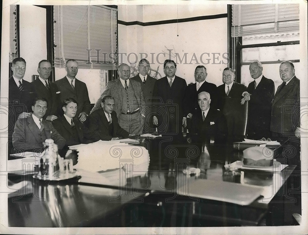 1935 Press Photo SEC, Murphy,Hogarty,Landis,Healy,Boeuf,Green,Hagenah,Mathews - Historic Images