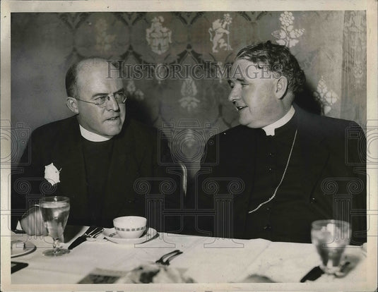 1934 Rev, Michael Moriarity & Rev Bishop James McFadden - Historic Images