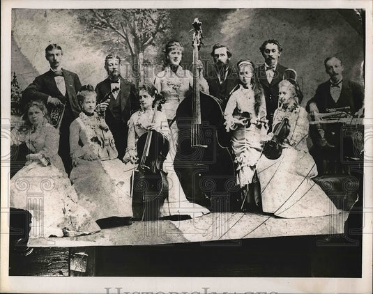 1949 Press Photo Orchestra Members in Old Style Orchestra - nea48853 - Historic Images