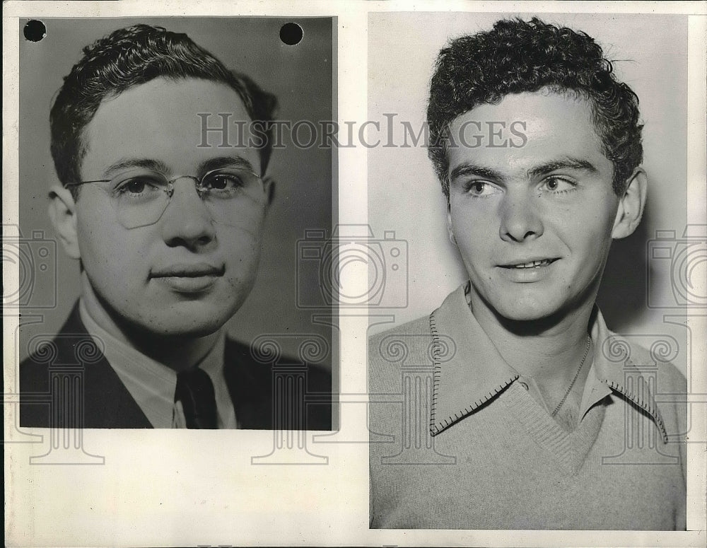 1945 Press Photo Young American Patriots Clyde Davis & Samuel J. Wilson, Jr. - Historic Images