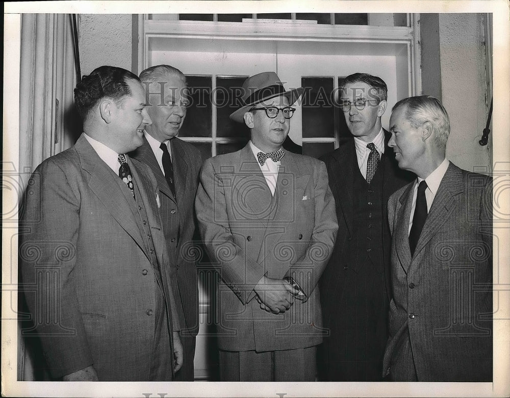 1930 Press Photo T. Keith Glennan, Summer T. Pike, Gordon E. Dean. and Henery T. - Historic Images