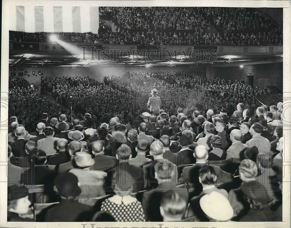 1936 Press Photo Shrine Auditorium crowds at Democrats convention - Historic Images